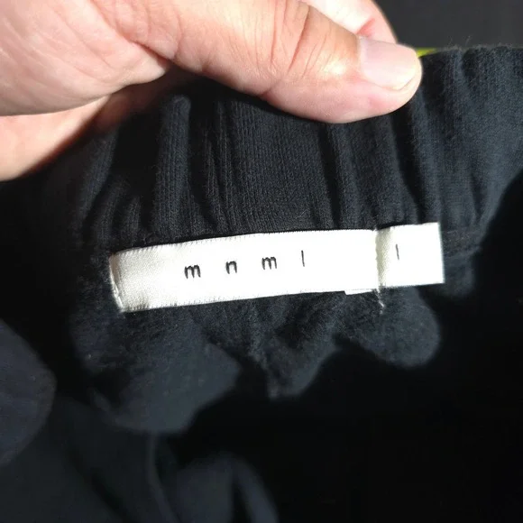 MNML Jogger Sweatpants Mens Black Cotton Blend Drawstring JLounge Size Large - Picture 9 of 13